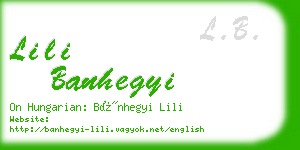 lili banhegyi business card